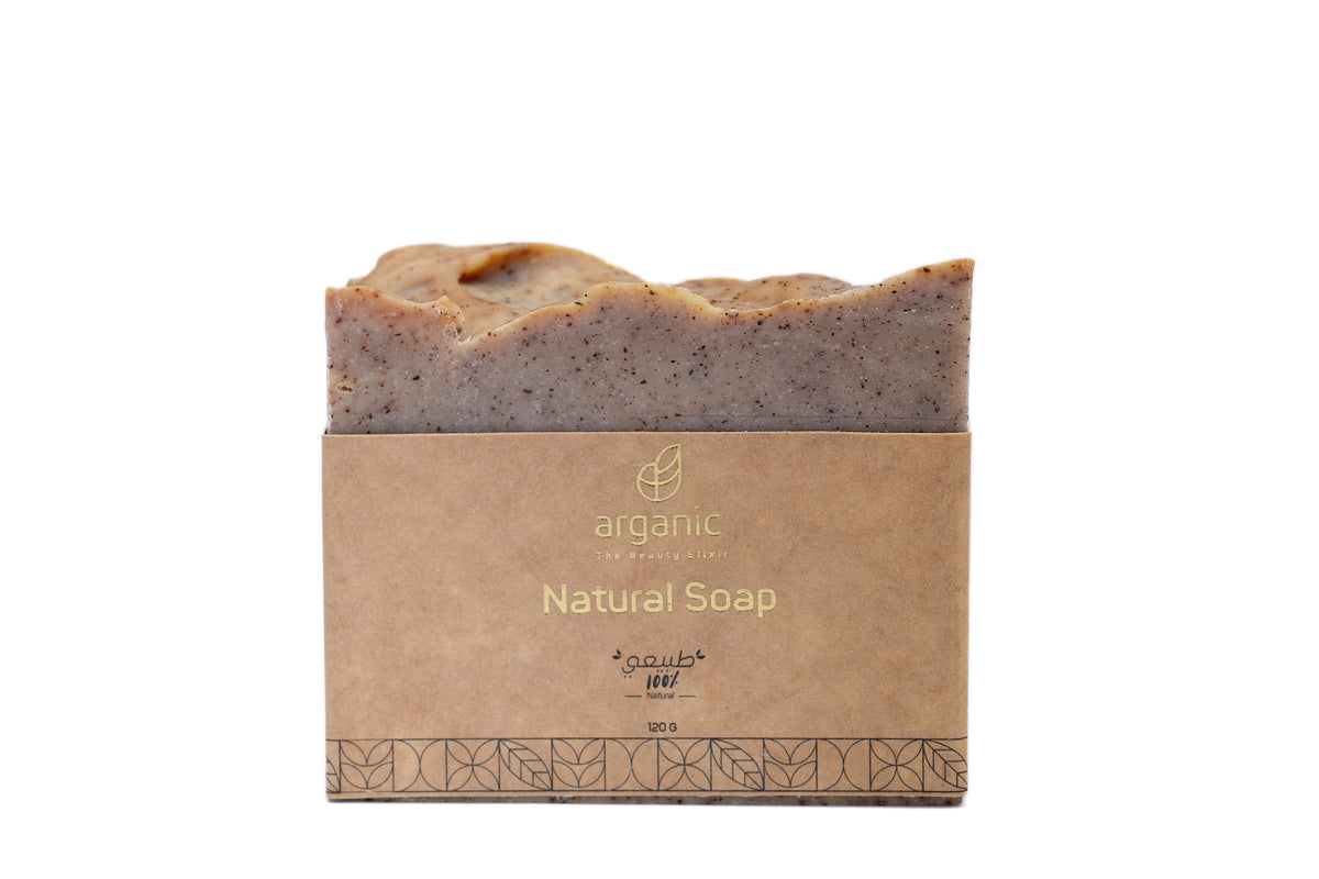 Artisanal Arganic natural soap bar with eco-friendly packaging
